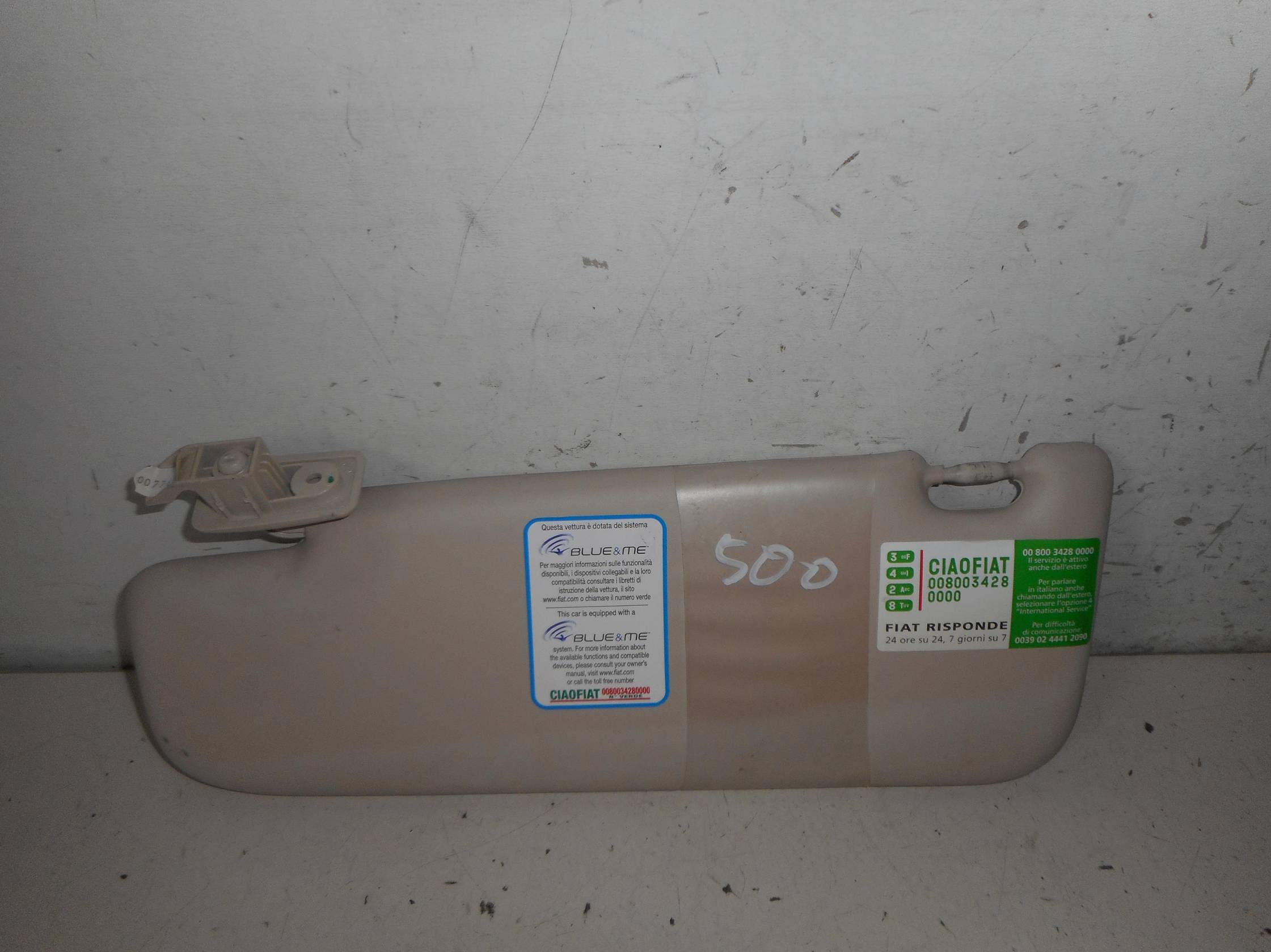 Aletta parasole parabrezza sx.